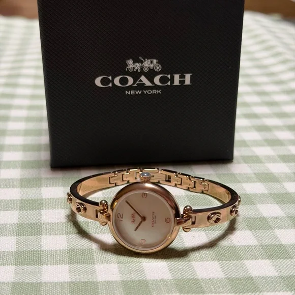 Coach Bangle Gold-Tone Women's Watch - Picture 1 of 6